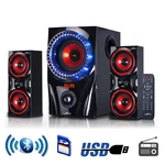 Befree Sound 2.1 Channel Bluetooth Surround Speaker System In Red. Fixed Price $128.04.
