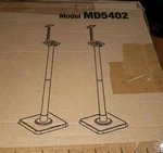 Nos Adjustable Speaker Stands 33-44" 11 Lbs Kg Mounting Dream MD5402 Set Of. Fixed Price $54.99.