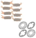 Front & Rear Brake Pads Disc Rotor Kit Yamaha Grizzly YFM700 2011-2024. Fixed Price $206.00.