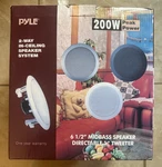 Pyle PDIC61RDBK Dual 6.5" In-wall/in-ceiling 2-WAY Flush Mount Speakers, Black. Fixed Price $30.00.