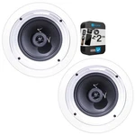 Klipsch R-1650-C In-ceiling Speaker White 2 Pack With Year Warranty. Fixed Price $99.00.