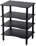 Monolith 4 Tier Shelf Audio Stand - Open Air Storage, Modular Regular, Black. Fixed Price $263.15.