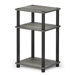 Furinno Just 3-TIER Turn-n-tube End Table, 1-PACK, French Oak/black. Fixed Price $18.14.