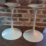 Pair Of White Vintage Bose 901 Iv Series Tulip Speaker Stands. Fixed Price $149.99.