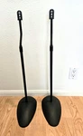 Pair Universal Speaker Stands Satellite & Bookshelf Height Adjustable 26" To 37". Fixed Price $42.99.