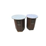 Pair Empire Grenadier 6000 Speakers Round Marble Table Top Vintage -please Read. Fixed Price $197.45.