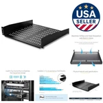 Universal Vented 2U Rack Mount Shelf - 16" Deep Treasure For Servers & Av Gear. Fixed Price $100.19.