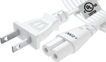 White Tv Power Cord 12FT Cable For Samsung Lg Tcl Sony: Prong Ac Wall Plug 2-S. Fixed Price $20.99.