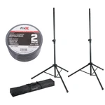 Gator GFW-SPK-2000 Speaker Stands (pair) With Carry Bag + 2" Black Gaffer Tape. Fixed Price $175.00.