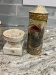 Vintage Jasco Christmas Candle Stand Hand Decorated 1978 Box Nos. Fixed Price $20.00.