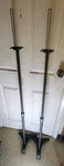 Pair Speaker Stands Atlantic Adjustable Height Satellite 27-49 Surround Set. Fixed Price $25.00.