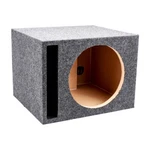 Qpower Single 12" Vented Heavy Duty Slot Ported Carpeted Subwoofer Enclosure Box. Fixed Price $59.99.