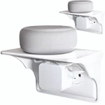 Power Perch Horizontal Wall Outlet Shelf With 2 Pack, White. Fixed Price $48.99.