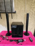 Samsung Home Theater 2.1 Ch HW-E550 Soundbar Speakers With Wireless Subwoofer. Fixed Price $249.99.