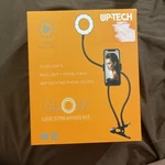 Up-tech Glow Live-streaming Kit With 12 Led Ring Light New Box Phone Stand. Fixed Price $19.00.