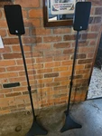 **bundle** Set Of 2 Boston Satellite Speakers With Atlantic Stands SPSCUR47. Fixed Price $49.95.