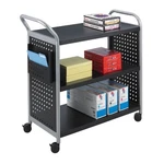 Safco 5339BL Scoot Utility Cart Shelf Black/silver 300 Lb Capacity. Fixed Price $495.20.