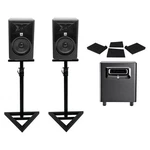 (2) Jbl 308P Mkii 8" Studio Monitors+stands+pads+powered Subwoofer. Fixed Price $827.85.