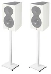 (2) White 37 Steel Stands Revel PERFORMA3 M105 Bookshelf Speakers. Fixed Price $79.95.