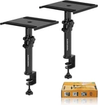 Desktop Clamp Studio Monitor Stands Adjustable Height 9-14" Speaker Pair. Fixed Price $36.37.
