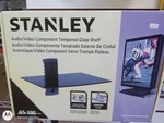 Stanley AS-100 Audio/video Tempered Glass Wall Mount Shelf 18LB Capacity New Tv. Fixed Price $9.00.