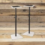 Open Box On-stage SMS7500W White Pair Of Adjustable Wood Studio Monitor Stands. Fixed Price $159.00.
