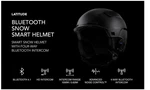 Sena Latitude Smart Snow Ski Helmet Bluetooth Speakers Mic Intercom Size Large. Fixed Price $112.49.