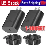 25W Type Usb-c Fast Wall CHARGER+6FT Cable For Samsung Galaxy S20 S21 5G Lot. Fixed Price $392.79.
