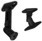 2 Black Universal Satellite Studio Speaker Mounts Brackets For Walls Ceilings. Fixed Price $28.97.