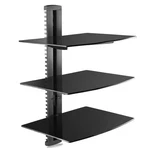Suptek 3 Floating Shelf Wall Bracket With Strengthened Tempered Glass For Dvd.... Fixed Price $55.77.