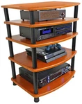 Rockville Flx Classic Wood Adjustable Height 5 Shelf Home Theater A/v Rack Stand. Fixed Price $184.95.