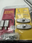 Pair Tilt Swivel Sanus Silver WMS3S Speaker Mounts Home Theater Wall Ceiling. Fixed Price $38.00.