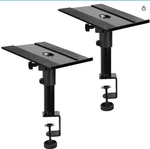Vivo Clamp-on Speaker Stand Deck Mount Set, 10 X 9 Trays, Height Adjustment. Fixed Price $65.00.