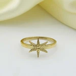North Ring, Starburst Pole Sterling Silver Dainty. Fixed Price $28.00.