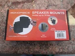 Speaker Mounts Made By Monoprice MB-20(E) In Black Holds Up To 10 Pounds. Fixed Price $5.00.