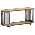 Vidaxl Tv Cabinet Natural Finish Solid Mango Wood, Steel, Iron Medium. Fixed Price $180.99.