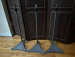 Set Of 3 Atlantic Adjustable Metal Satellite Speaker Stands 27"- 48". Fixed Price $25.00.