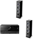 Focal Vestia NO4 Black Floorstanding Speakers, Pair, With RX-A6A Receiver Bundle. Fixed Price $5019.99.