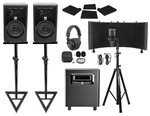 2 Jbl 308P Mkii 8" Studio Monitors+stands+subwoofer+headphones+mic+vocal Shield. Fixed Price $1012.80.