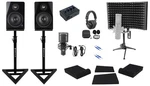 Rockville Studio Recording Kit W/INTERFACE+5.25" Monitors+stands+mic+headphones. Fixed Price $425.75.