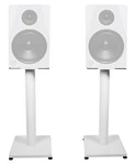 Pair Rockville RS21W 21" Steel Studio Monitor Recording Stands White. Fixed Price $64.95.