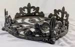 Wrought Iron Plate Charger Holder 12.5" - Heavy Metal Scalloped Base. Fixed Price $49.95.