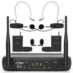 Pyle Dual Channel Wireless Microphone System - Vhf Fixed 3X12.8X10.8, Black. Fixed Price $74.99.