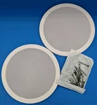 2 Reliable Hardware 8-3/8" Round White Surface Mount Speaker Covers W/ Screws. Fixed Price $29.27.