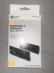 Commercial Electric Fixed Bookshelf Speaker Wall Mounts Black Open Box. Fixed Price $14.99.