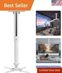 Sturdy White Ceiling Mount - 360 Degree Swivel, Fits All Projectors. Fixed Price $48.44.