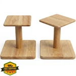 Okostand 9" Solid Wood Speaker Stands Natural Oak Rotatable Monitor. Fixed Price $67.99.