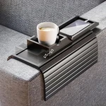 Bestjing Bamboo Couch Armrest Table, Sofa Tray With Detachable Cup. Fixed Price $37.95.