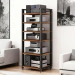 6-TIER Metal Av Media Stand With Wheels, Adjustable Stereo Rack For Tv & Audio. Fixed Price $362.99.