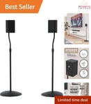 Speaker Stands Pair Alloy Steel 10-INCH Adjustable Mounting For Satellite Boo.... Fixed Price $73.98.
